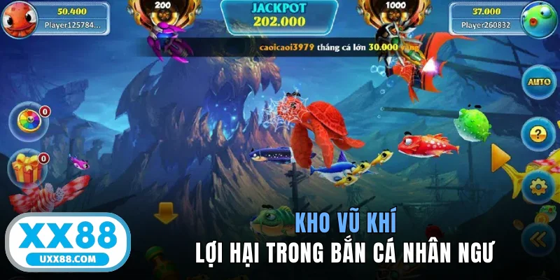 Kho vũ khí lợi hại trong bắn cá Nhân Ngư