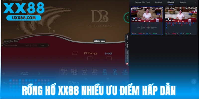 Bảng giới thiệu ưu điểm game Rồng hổ